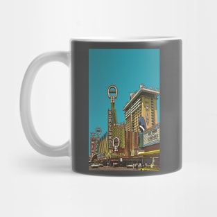 Las Vegas - Vintage Scenic Illustration Mug